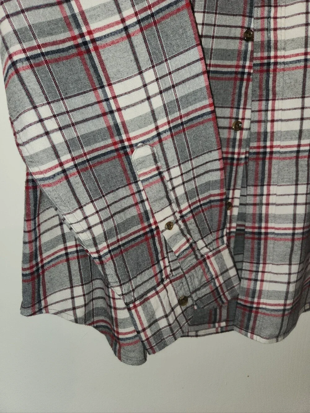 J. Crew Flannel Gray Plaid Men's Shirt Size XXL EUC $28